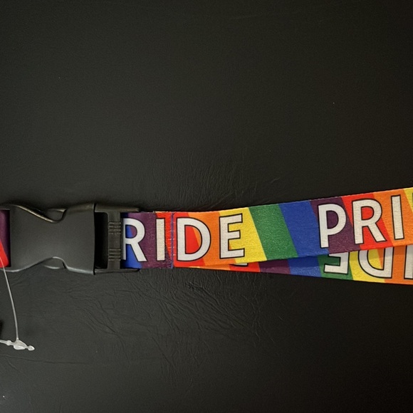 ✨64% Reduced Lanyard RAINBOW reading "PRIDE " Clips off at the bottom, keys ring - Picture 3 of 6